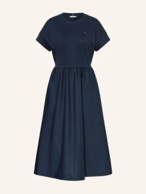 Tommy Hilfiger Sukienka Cody Z Mieszanki Materiałów blau