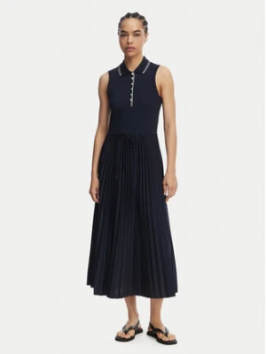 Tommy Hilfiger Sukienka codzienna 1985 Pleated WW0WW49621 Granatowy Regular Fit