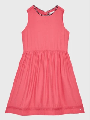 Tommy Hilfiger Sukienka codzienna Ceremonial KG0KG07020 M Różowy Regular Fit