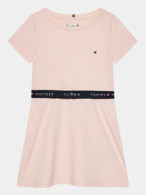 Tommy Hilfiger Sukienka codzienna Essential Skater KG0KG07776 D Różowy Regular Fit
