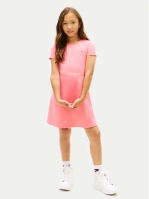 Tommy Hilfiger Sukienka codzienna KG0KG09149 Różowy jasny Regular Fit