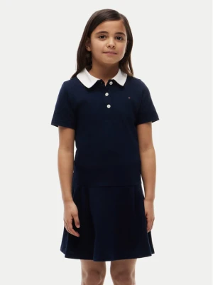 Tommy Hilfiger Sukienka codzienna KG0KG09401 M Granatowy Regular Fit