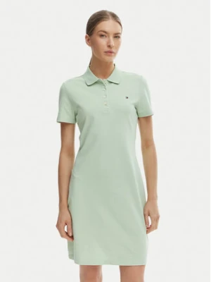 Tommy Hilfiger Sukienka codzienna WW0WW43228 Zielony Slim Fit