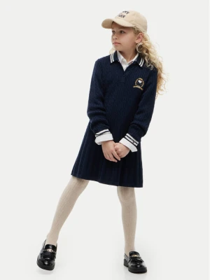 Tommy Hilfiger Sukienka dzianinowa KG0KG09610 Granatowy Regular Fit