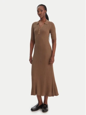 Tommy Hilfiger Sukienka dzianinowa WW0WW48447 Brązowy Slim Fit