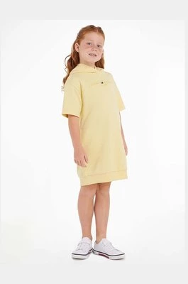 Tommy Hilfiger sukienka dziecięca kolor żółty mini prosta