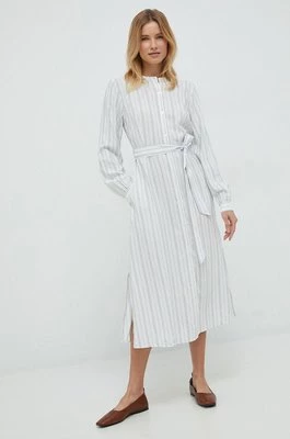 Tommy Hilfiger sukienka kolor biały maxi prosta