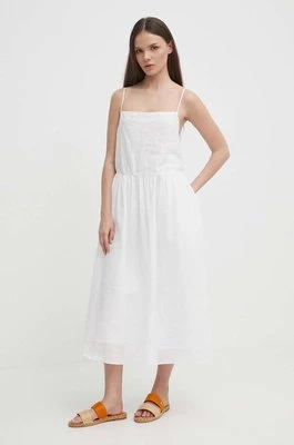Tommy Hilfiger sukienka kolor biały midi rozkloszowana WW0WW41877