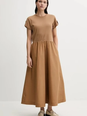 Tommy Hilfiger sukienka kolor brązowy maxi rozkloszowana WW0WW46711