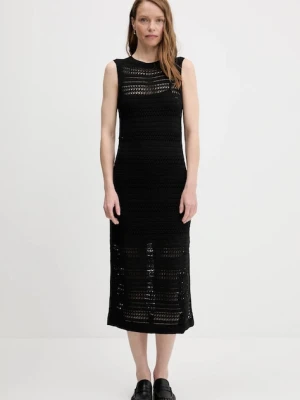 Tommy Hilfiger sukienka kolor czarny maxi dopasowana WW0WW45649