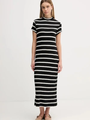 Tommy Hilfiger sukienka kolor czarny maxi prosta WW0WW47860