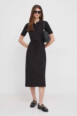 Tommy Hilfiger sukienka kolor czarny maxi rozkloszowana WW0WW42030