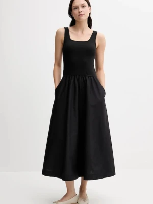 Tommy Hilfiger sukienka kolor czarny maxi rozkloszowana WW0WW44612