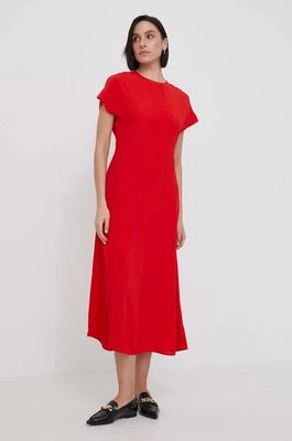 Tommy Hilfiger sukienka kolor czerwony maxi rozkloszowana WW0WW41869