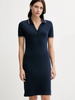 Tommy Hilfiger sukienka kolor granatowy mini dopasowana WW0WW45740