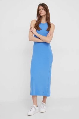 Tommy Hilfiger sukienka kolor niebieski maxi dopasowana WW0WW38838