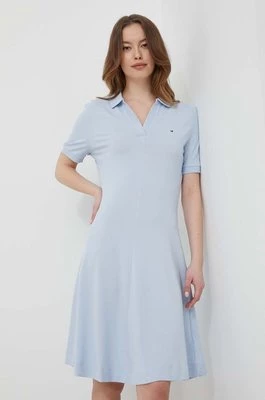 Tommy Hilfiger sukienka kolor niebieski mini rozkloszowana WW0WW41567