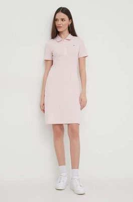Tommy Hilfiger sukienka kolor różowy mini dopasowana WW0WW37853