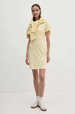 Tommy Hilfiger sukienka kolor żółty mini prosta WW0WW42567