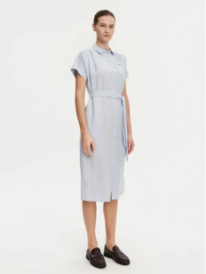 Tommy Hilfiger Sukienka koszulowa Ess WW0WW44653 Błękitny Regular Fit