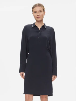 Tommy Hilfiger Sukienka koszulowa Smd Detail Fluid Knee Dress WW0WW41009 Granatowy Regular Fit