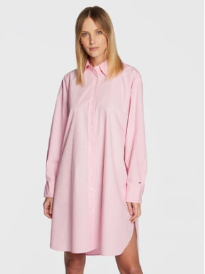 Tommy Hilfiger Sukienka koszulowa Solid WW0WW37102 Różowy Oversize
