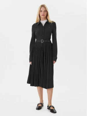Tommy Hilfiger Sukienka koszulowa WW0WW48398 Czarny Regular Fit
