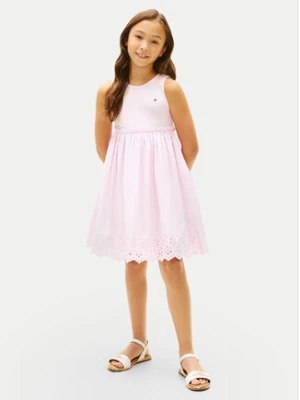 Tommy Hilfiger Sukienka letnia KG0KG09148 Różowy jasny Regular Fit