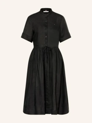 Tommy Hilfiger Sukienka Lniana schwarz