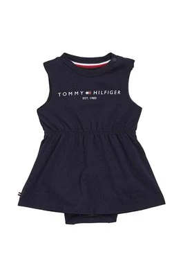 Tommy Hilfiger sukienka niemowlęca kolor granatowy mini rozkloszowana