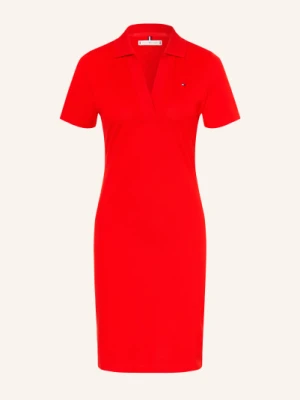 Tommy Hilfiger Sukienka Piqué rot