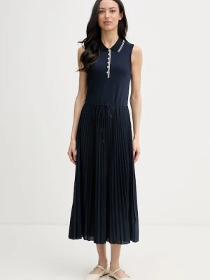 Tommy Hilfiger sukienka plisowana z bawełną