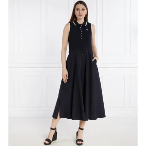 Tommy Hilfiger Sukienka SMD TIP LYCLL MIDI POLO DRS N