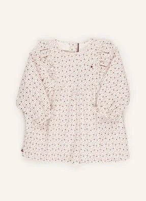 Tommy Hilfiger Sukienka Sztruksowa Z Falbankami weiss