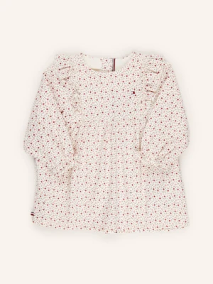 Tommy Hilfiger Sukienka Sztruksowa Z Falbankami weiss