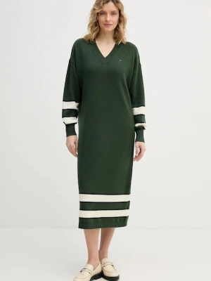 Tommy Hilfiger sukienka z dodatkiem kaszmiru