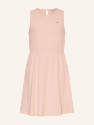 Tommy Hilfiger Sukienka Z Dżerseju Z Dodatkiem Lnu rosa