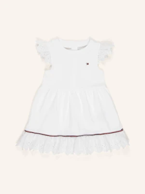 Tommy Hilfiger Sukienka Z Dziurkowanej Koronki weiss