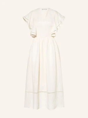 Tommy Hilfiger Sukienka Z Lamówką I Falbanami weiss