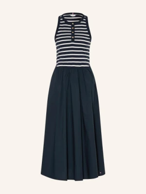 Tommy Hilfiger Sukienka Z Mieszanki Materiałów blau