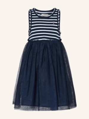 Tommy Hilfiger Sukienka Z Mieszanki Materiałów blau