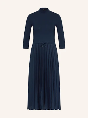 Tommy Hilfiger Sukienka Z Mieszanki Materiałów Z Rękawami 3/4 blau