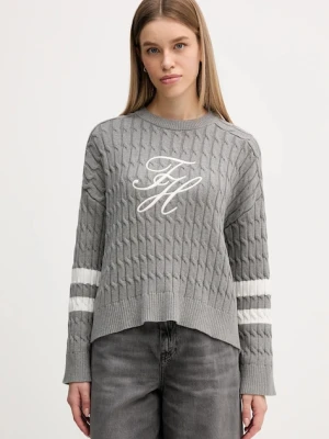 Tommy Hilfiger sweter bawełniany damski kolor szary WW0WW47633