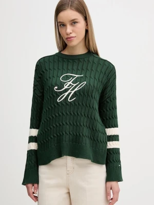 Tommy Hilfiger sweter bawełniany damski kolor zielony WW0WW47633