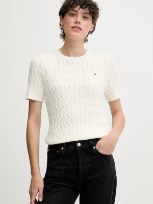 Tommy Hilfiger sweter bawełniany damskie kolor beżowy WW0WW45656