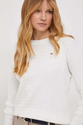 Tommy Hilfiger sweter bawełniany kolor biały lekki WW0WW41142
