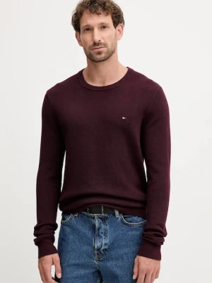 Tommy Hilfiger sweter bawełniany kolor bordowy lekki MW0MW36347