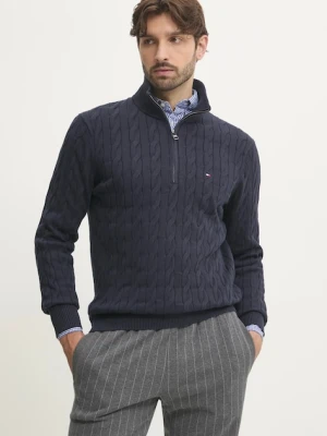 Tommy Hilfiger sweter bawełniany kolor granatowy lekki MW0MW36532