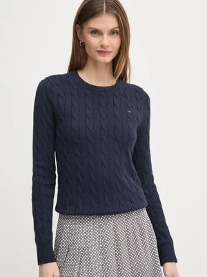 Tommy Hilfiger sweter bawełniany kolor granatowy lekki WW0WW45207