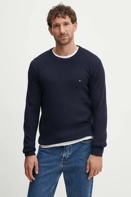 Tommy Hilfiger sweter bawełniany kolor granatowy MW0MW35470